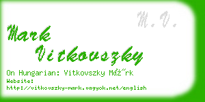 mark vitkovszky business card